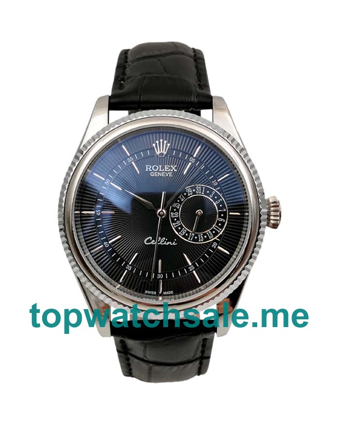 39MM Men Rolex Cellini 50519 Black Dials Replica Watches UK