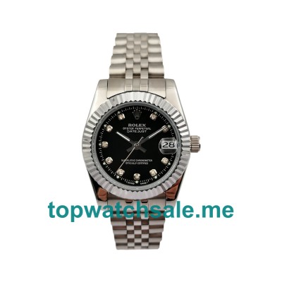 31MM Men And Women Rolex Datejust 178274 Black Dials Replica Watches UK