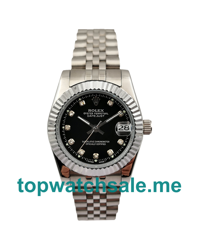 31MM Men And Women Rolex Datejust 178274 Black Dials Replica Watches UK