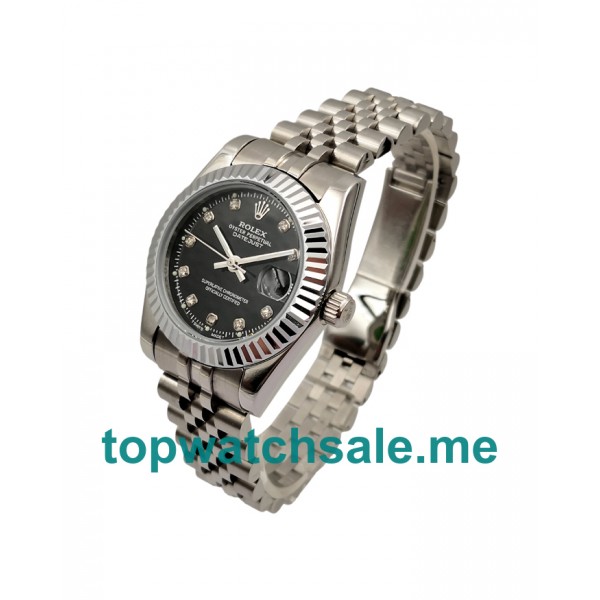 31MM Men And Women Rolex Datejust 178274 Black Dials Replica Watches UK