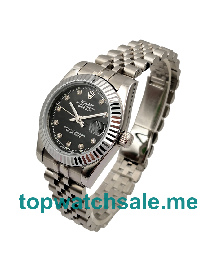 31MM Men And Women Rolex Datejust 178274 Black Dials Replica Watches UK