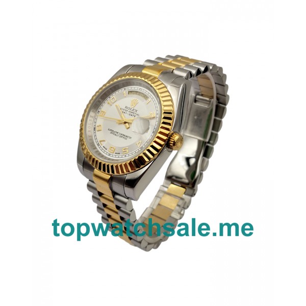 41MM Men Rolex Day-Date II 218238 White Dials Replica Watches UK