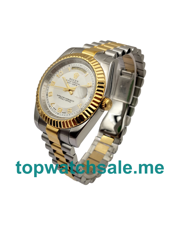 41MM Men Rolex Day-Date II 218238 White Dials Replica Watches UK