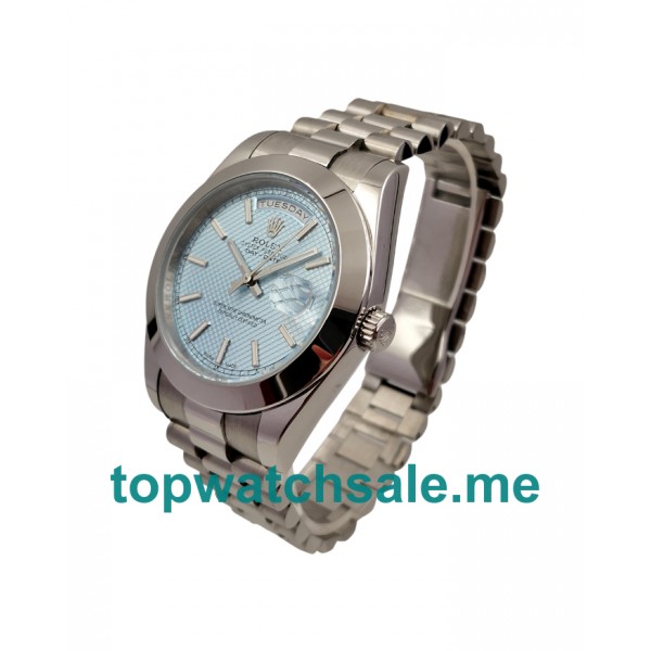 41MM Men Rolex Day-Date 228206 Light Blue Dials Replica Watches UK