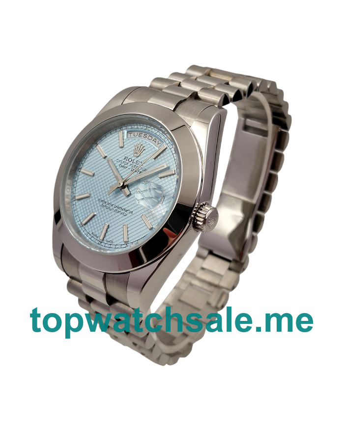 41MM Men Rolex Day-Date 228206 Light Blue Dials Replica Watches UK