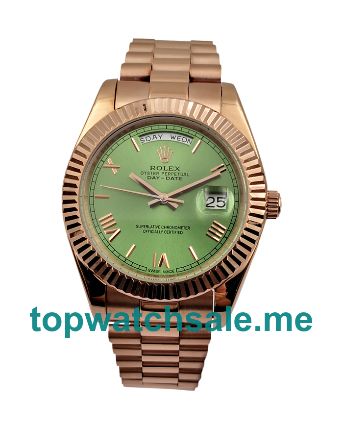 40MM Men Rolex Day-Date 228235 Green Dials Replica Watches UK