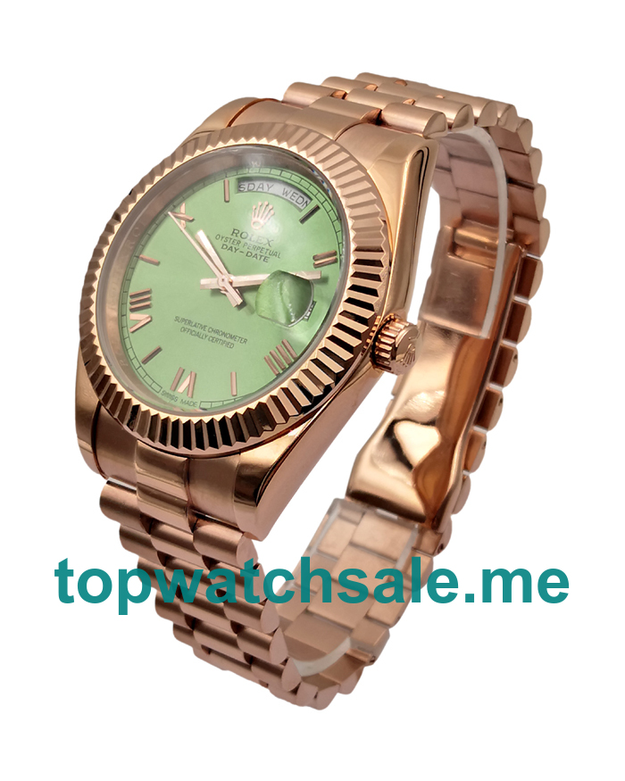 40MM Men Rolex Day-Date 228235 Green Dials Replica Watches UK