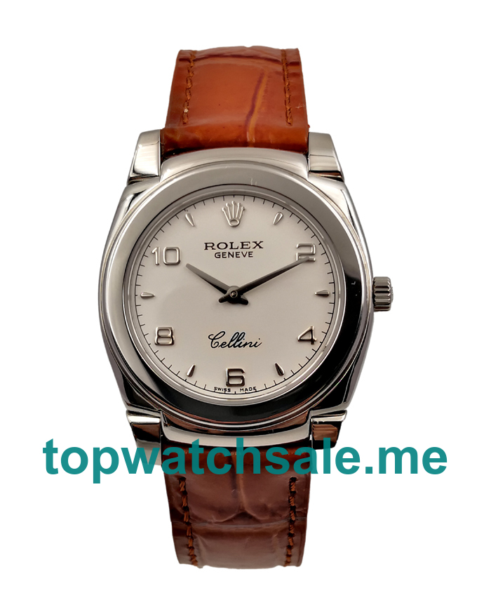 36MM Men Rolex Cellini 5330 White Dials Replica Watches UK