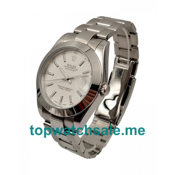 41MM Men Rolex Datejust 126300 White Dials Replica Watches UK