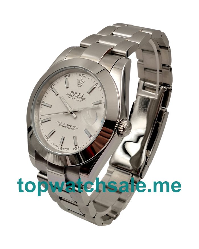 41MM Men Rolex Datejust 126300 White Dials Replica Watches UK