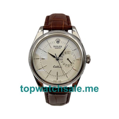 39MM Men Rolex Cellini 50519 Silver Dials Replica Watches UK