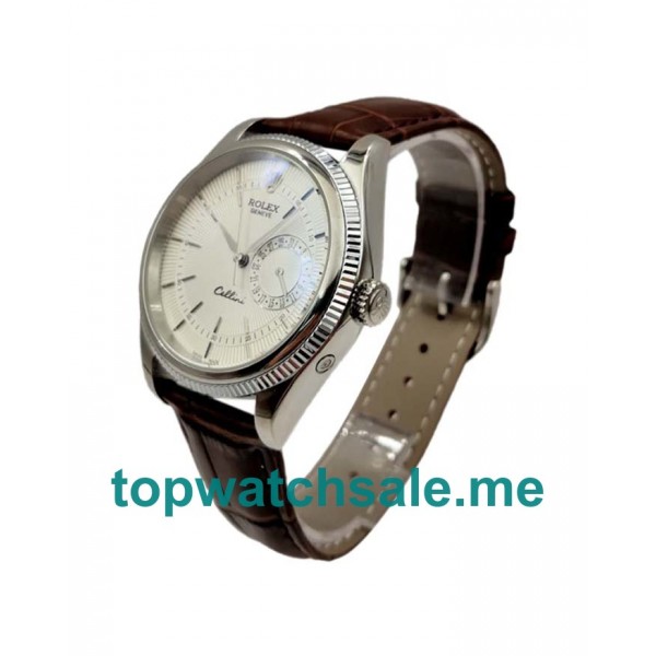 39MM Men Rolex Cellini 50519 Silver Dials Replica Watches UK