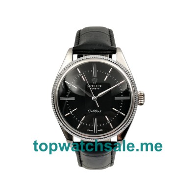 39MM Men Rolex Cellini 50509 Black Dials Replica Watches UK