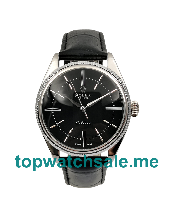 39MM Men Rolex Cellini 50509 Black Dials Replica Watches UK
