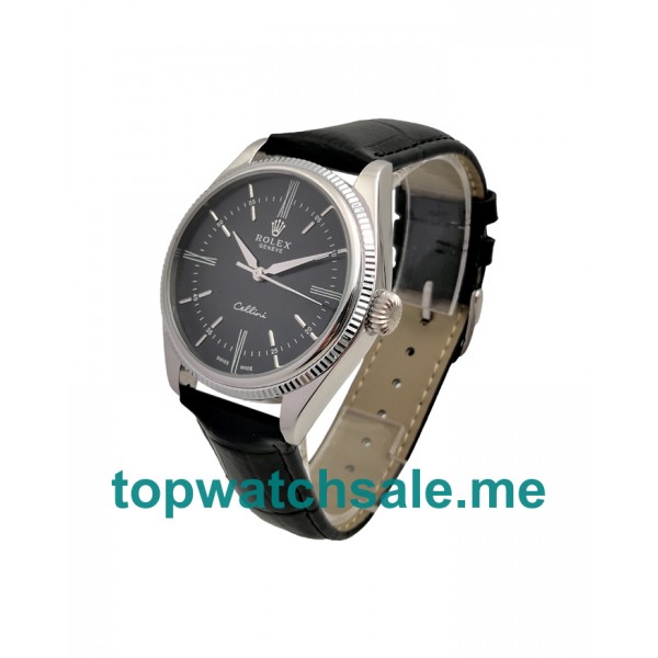 39MM Men Rolex Cellini 50509 Black Dials Replica Watches UK