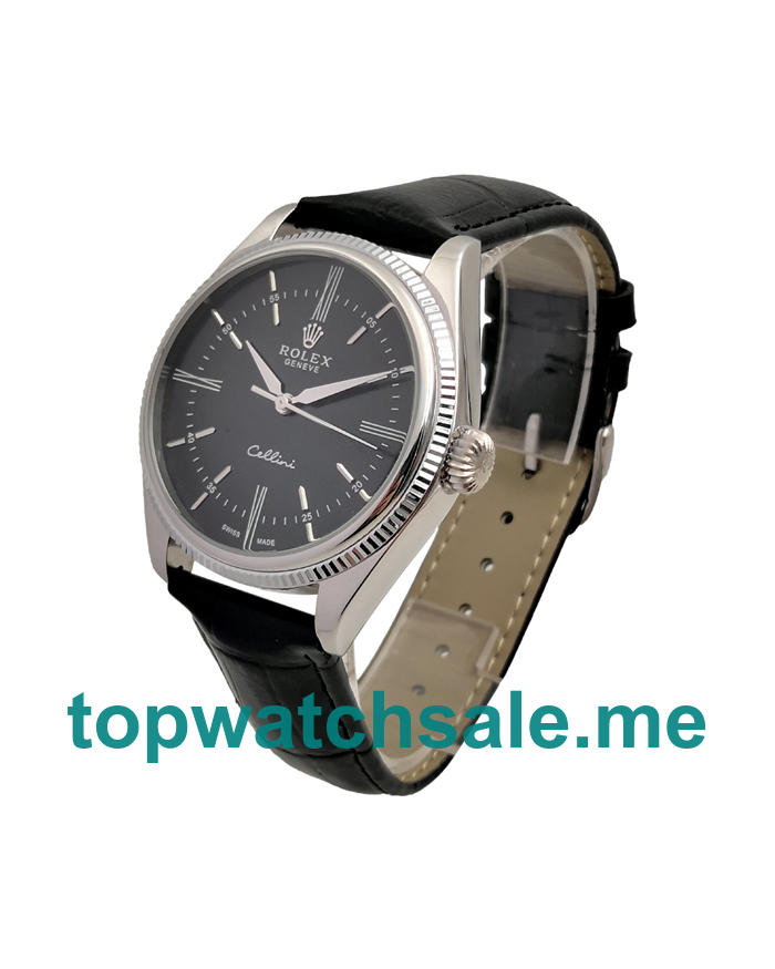 39MM Men Rolex Cellini 50509 Black Dials Replica Watches UK