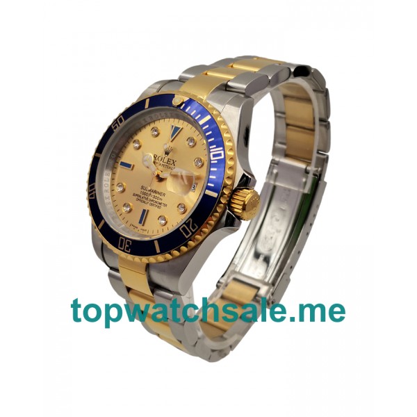 40MM Men Rolex Submariner 16613 Champagne Dials Replica Watches UK