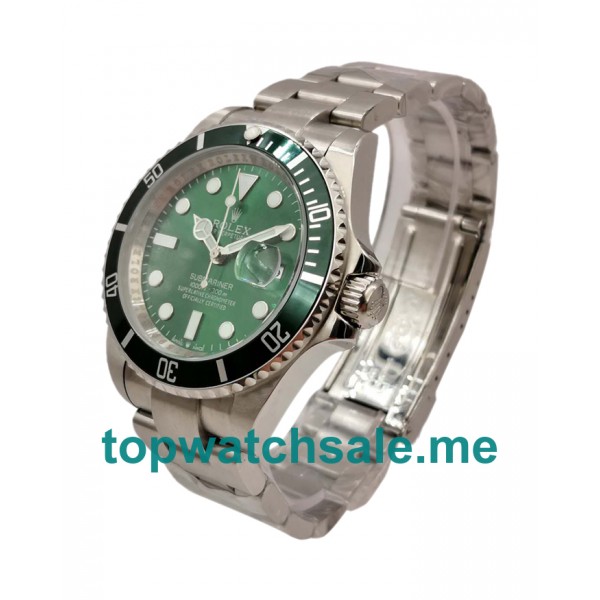 40MM Men Rolex Submariner 116610 LV Green Dials Replica Watches UK