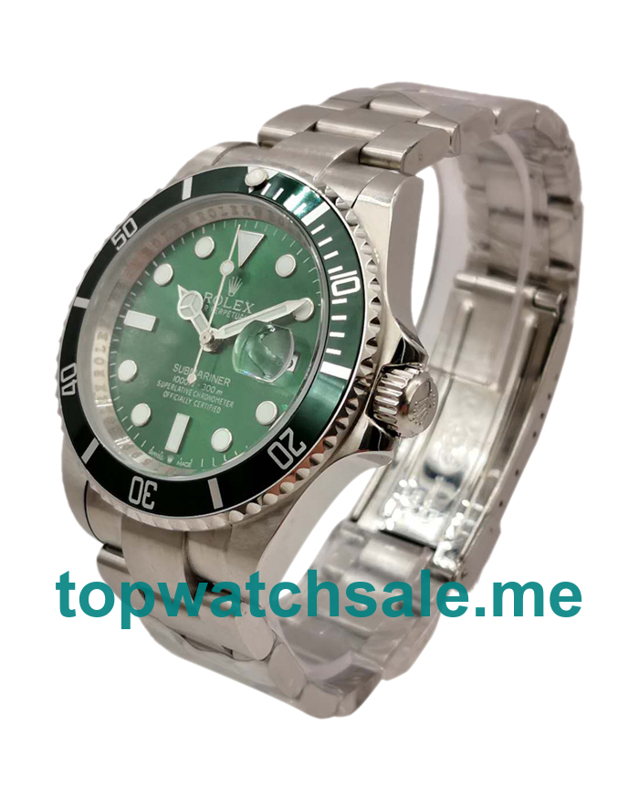 40MM Men Rolex Submariner 116610 LV Green Dials Replica Watches UK