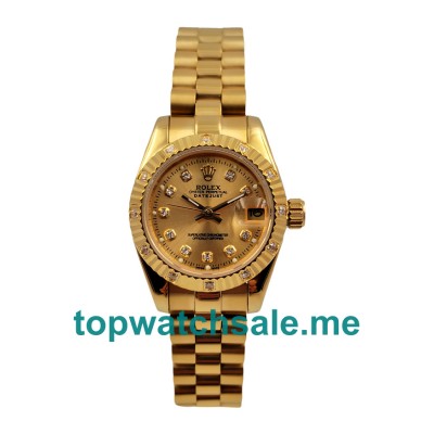 26MM Women Rolex Lady-Datejust 179178 Champagne Dials Replica Watches UK