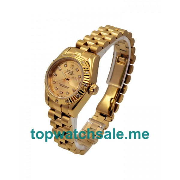 26MM Women Rolex Lady-Datejust 179178 Champagne Dials Replica Watches UK