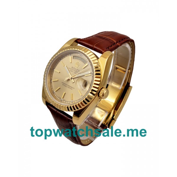 36MM Men Rolex Day-Date 18238 Champagne Dials Replica Watches UK