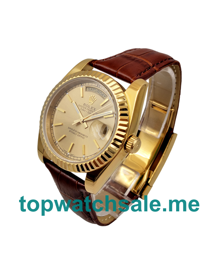 36MM Men Rolex Day-Date 18238 Champagne Dials Replica Watches UK