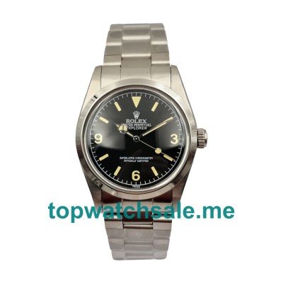 36MM Men Rolex Explorer 6610 Black Dials Replica Watches UK