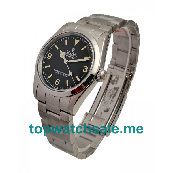 36MM Men Rolex Explorer 6610 Black Dials Replica Watches UK