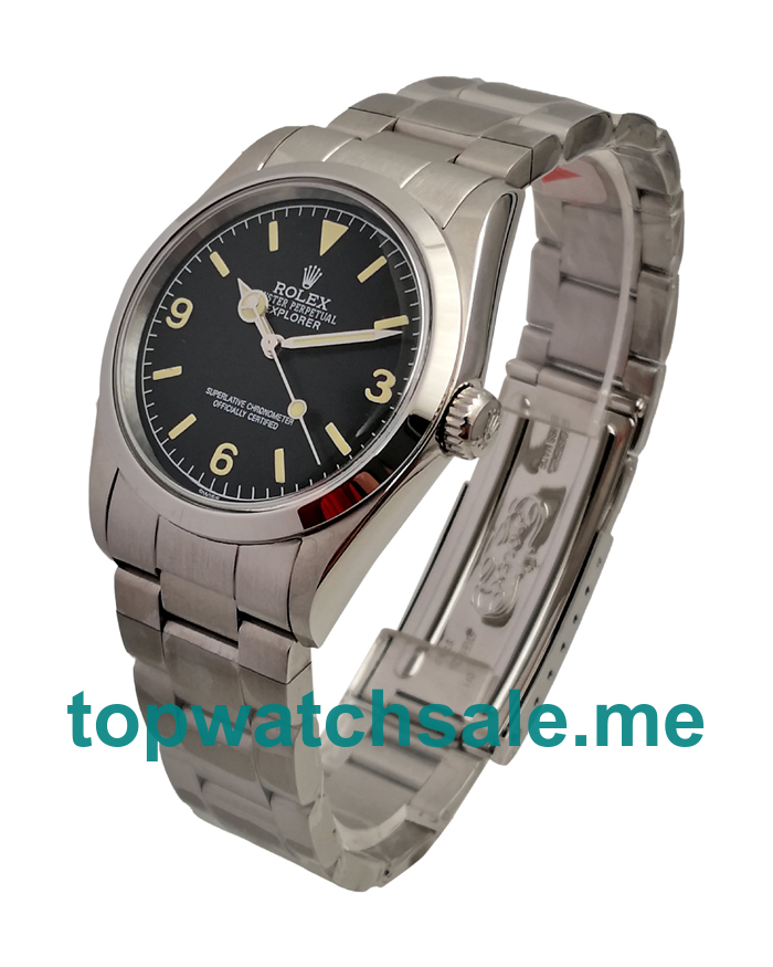 36MM Men Rolex Explorer 6610 Black Dials Replica Watches UK