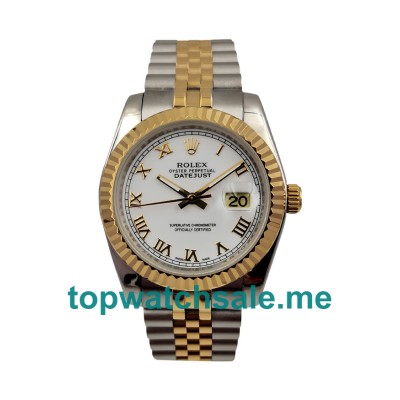 36MM Men Rolex Datejust 116233 White Dials Replica Watches UK