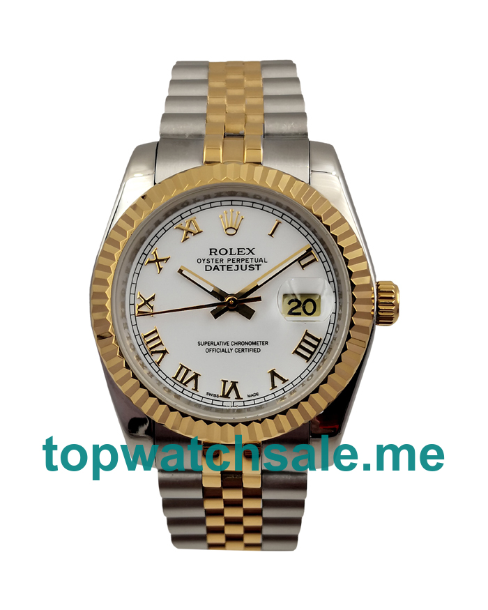 36MM Men Rolex Datejust 116233 White Dials Replica Watches UK