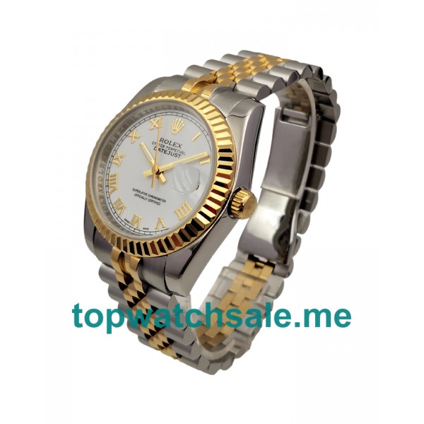 36MM Men Rolex Datejust 116233 White Dials Replica Watches UK