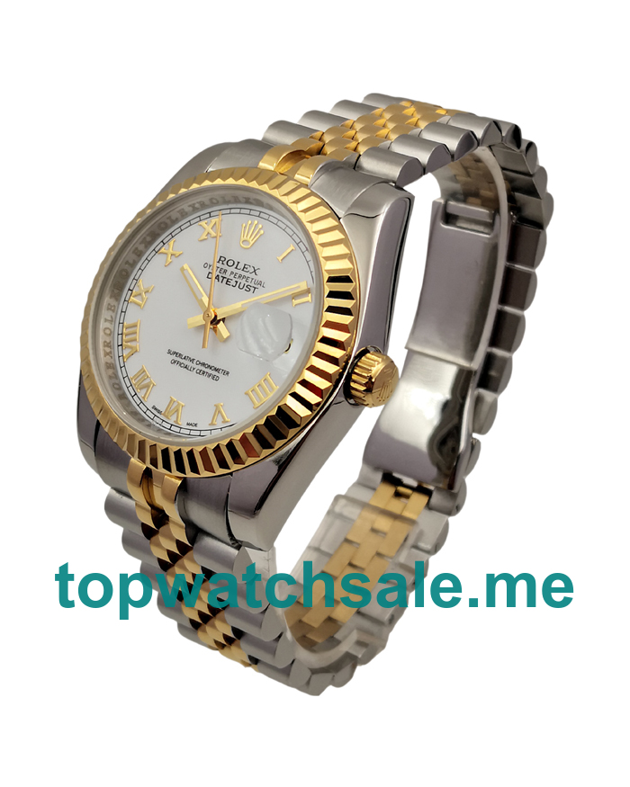 36MM Men Rolex Datejust 116233 White Dials Replica Watches UK