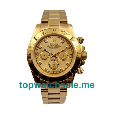 40MM Men Rolex Daytona 116528 Champagne Dials Replica Watches UK