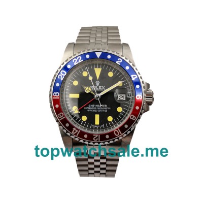 40MM Men Rolex GMT-Master 16750 Black Dials Replica Watches UK