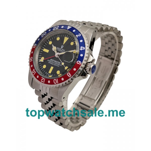 40MM Men Rolex GMT-Master 16750 Black Dials Replica Watches UK
