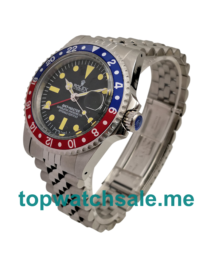 40MM Men Rolex GMT-Master 16750 Black Dials Replica Watches UK