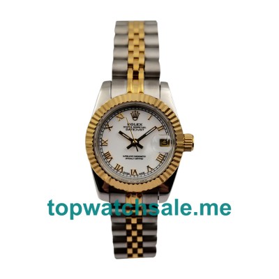 26MM Women Rolex Lady-Datejust 179173 White Dials Replica Watches UK