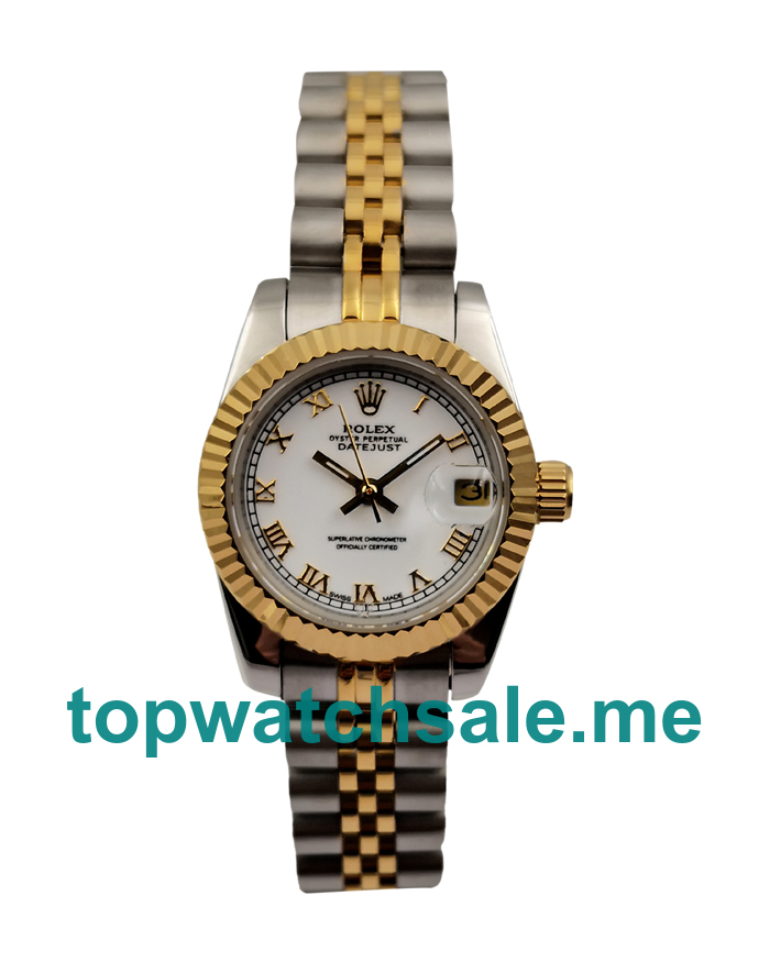 26MM Women Rolex Lady-Datejust 179173 White Dials Replica Watches UK