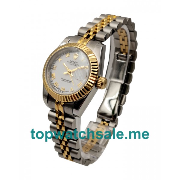 26MM Women Rolex Lady-Datejust 179173 White Dials Replica Watches UK