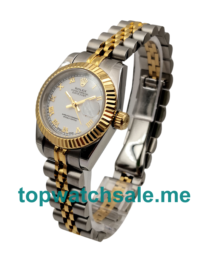 26MM Women Rolex Lady-Datejust 179173 White Dials Replica Watches UK