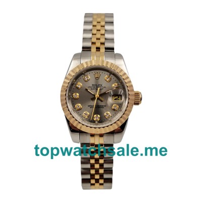 26MM Women Rolex Lady-Datejust 69173 Grey Dials Replica Watches UK