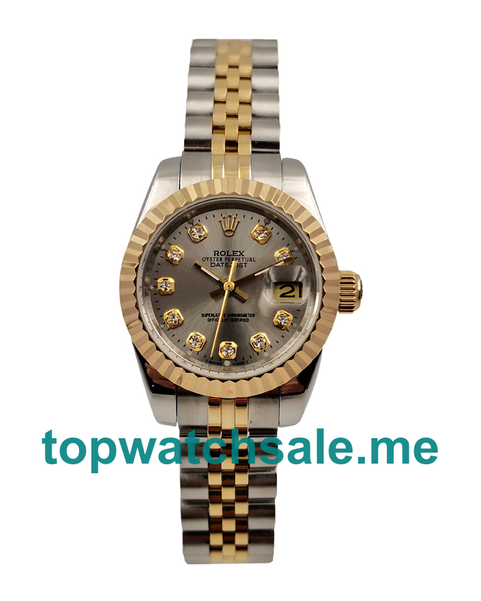 26MM Women Rolex Lady-Datejust 69173 Grey Dials Replica Watches UK