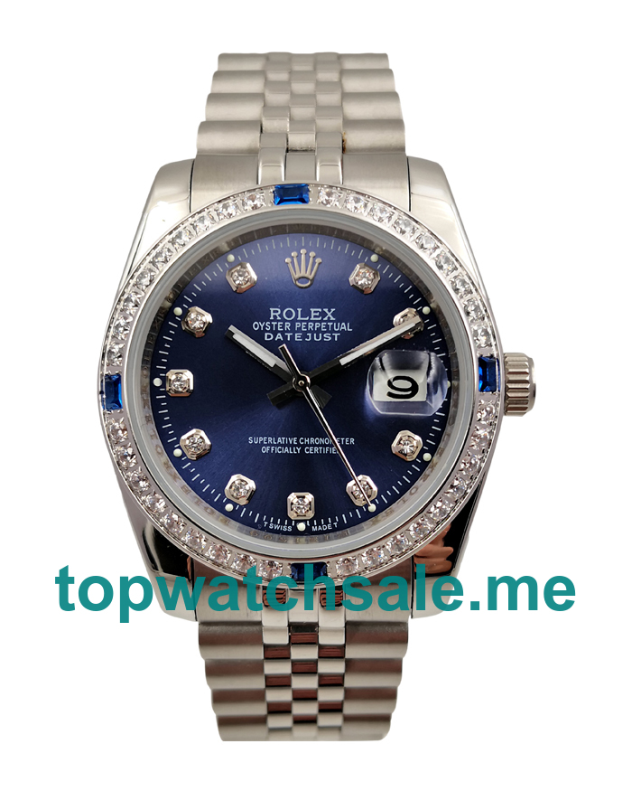 36MM Men Rolex Datejust 16234 Blue Dials Replica Watches UK