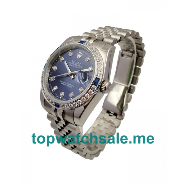 36MM Men Rolex Datejust 16234 Blue Dials Replica Watches UK