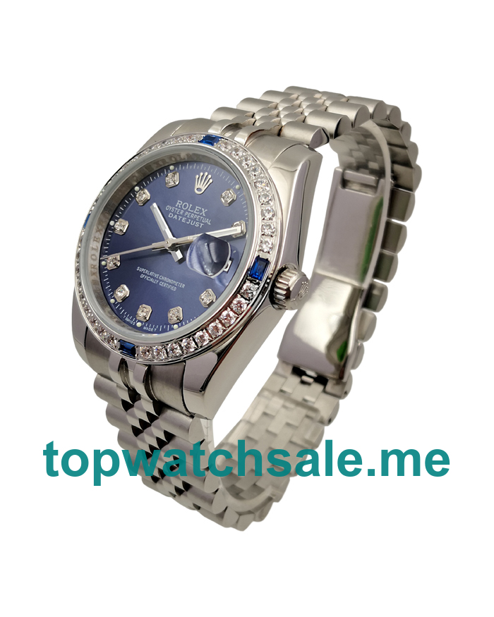 36MM Men Rolex Datejust 16234 Blue Dials Replica Watches UK