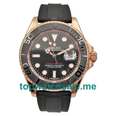 40MM Swiss Men Rolex Yacht-Master 116655 Black Dials Replica Watches UK