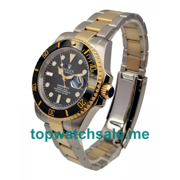 40MM Swiss Men Rolex Submariner 116613 LN Black Dials Replica Watches UK