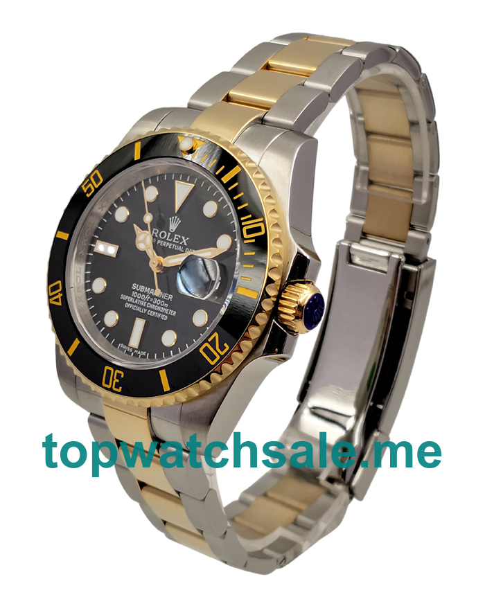 40MM Swiss Men Rolex Submariner 116613 LN Black Dials Replica Watches UK